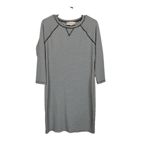 Philosophy Striped Stretchy Casual Dress Basic Comfy Normcore Black White L - Picture 1 of 4